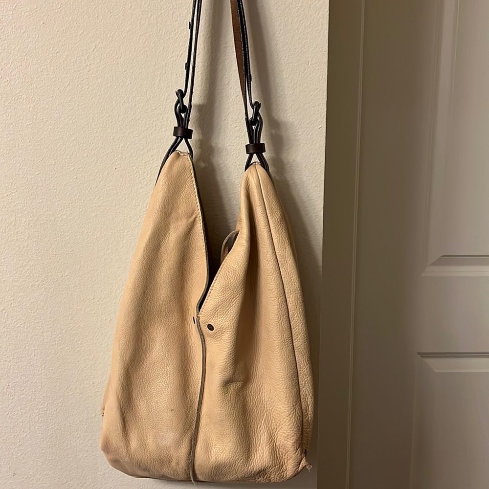 Anthropologie Leather Bucket shoulder Bag